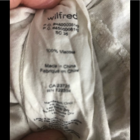 WILFRED oatmeal high-low slouchy cropped top sz S! - Picture 3 of 4